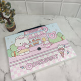 DESSERT SHOP PRINT FOLDER - PINK & GREEN