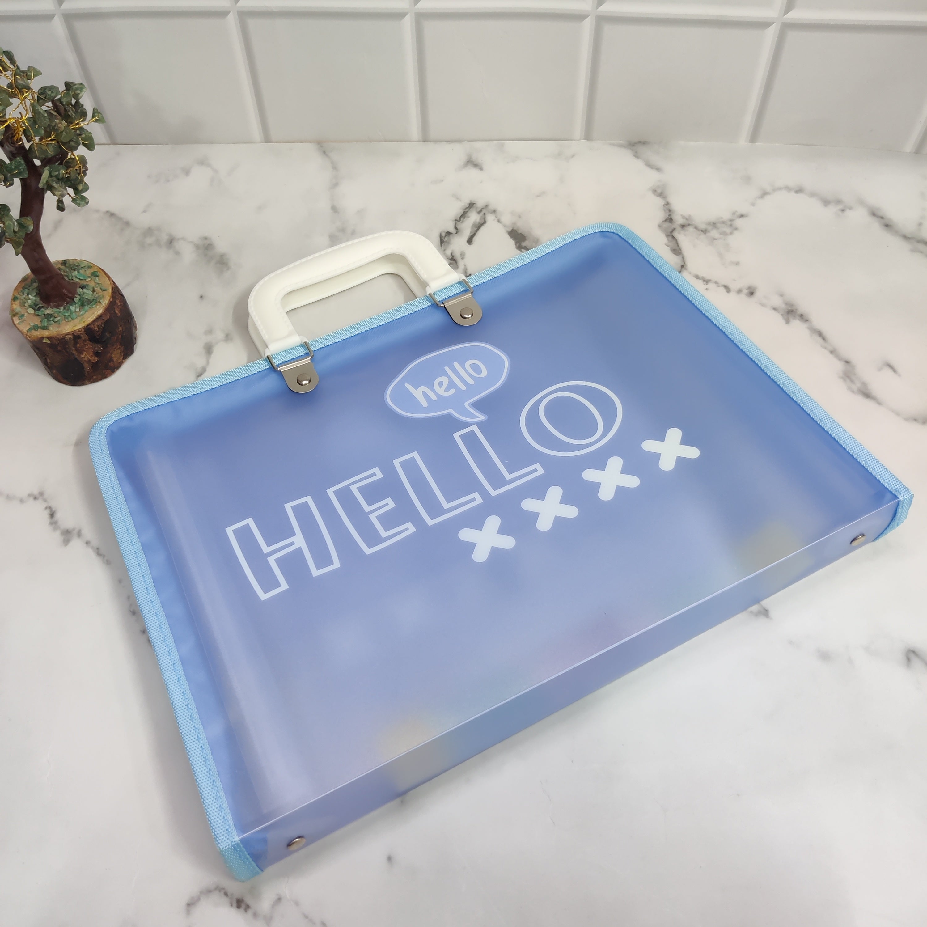 HELLO PRINT FOLDER - BLUE