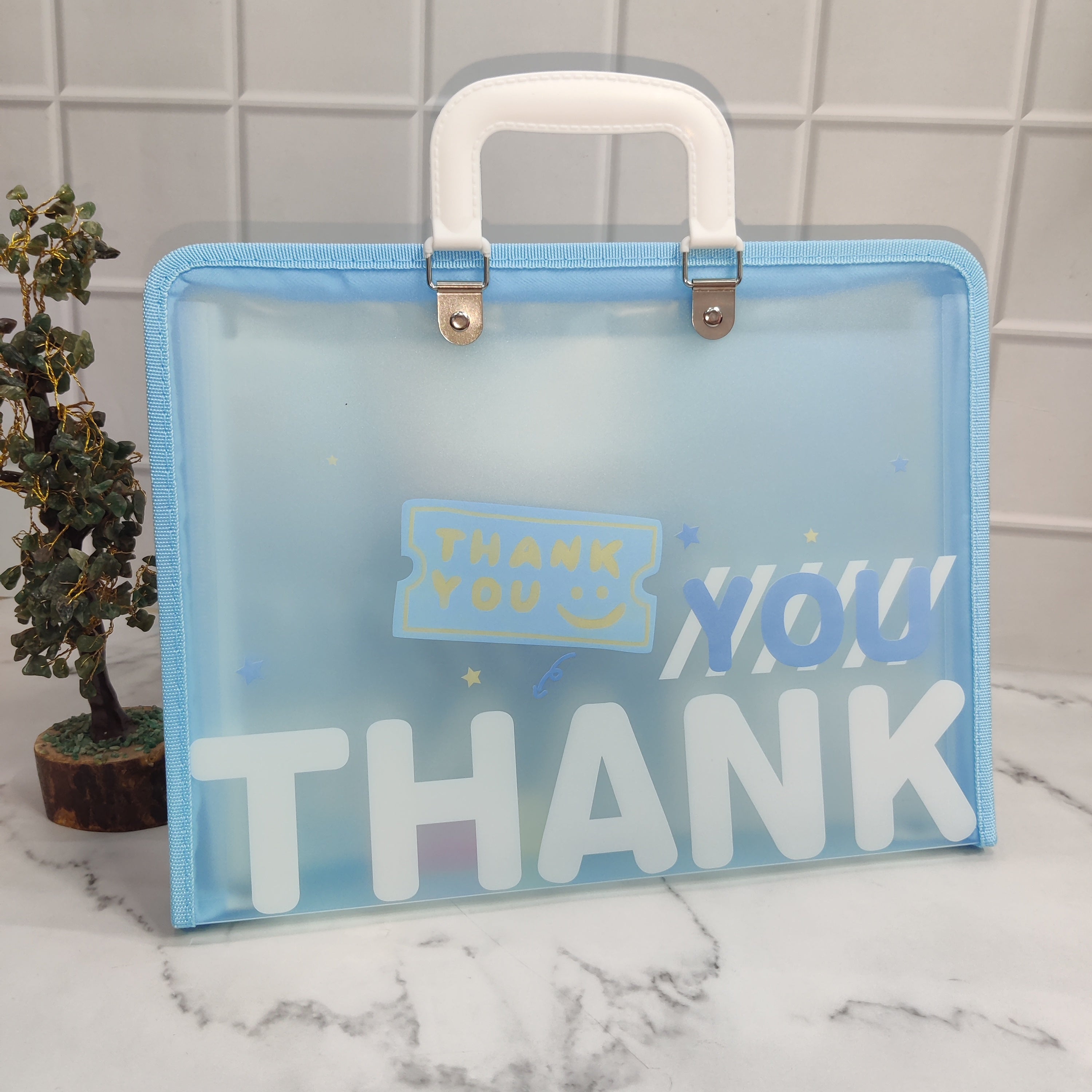 THANK YOU PRINT FOLDER - BLUE