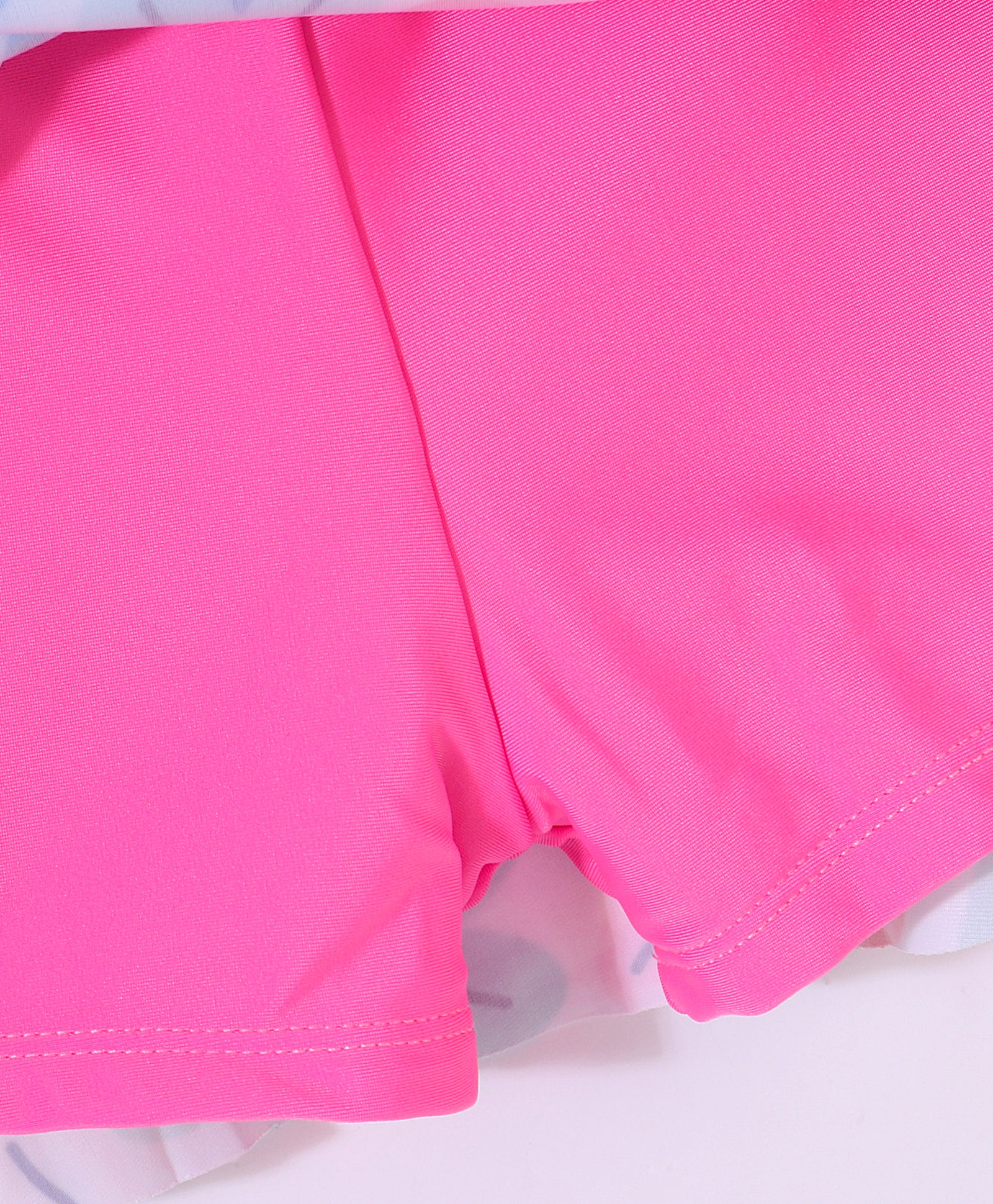 FROCK STYLE PRINTED SWIM SUIT - PINK