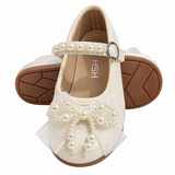 LITTLE PEARL BOW MARY JANE - OFF WHITE