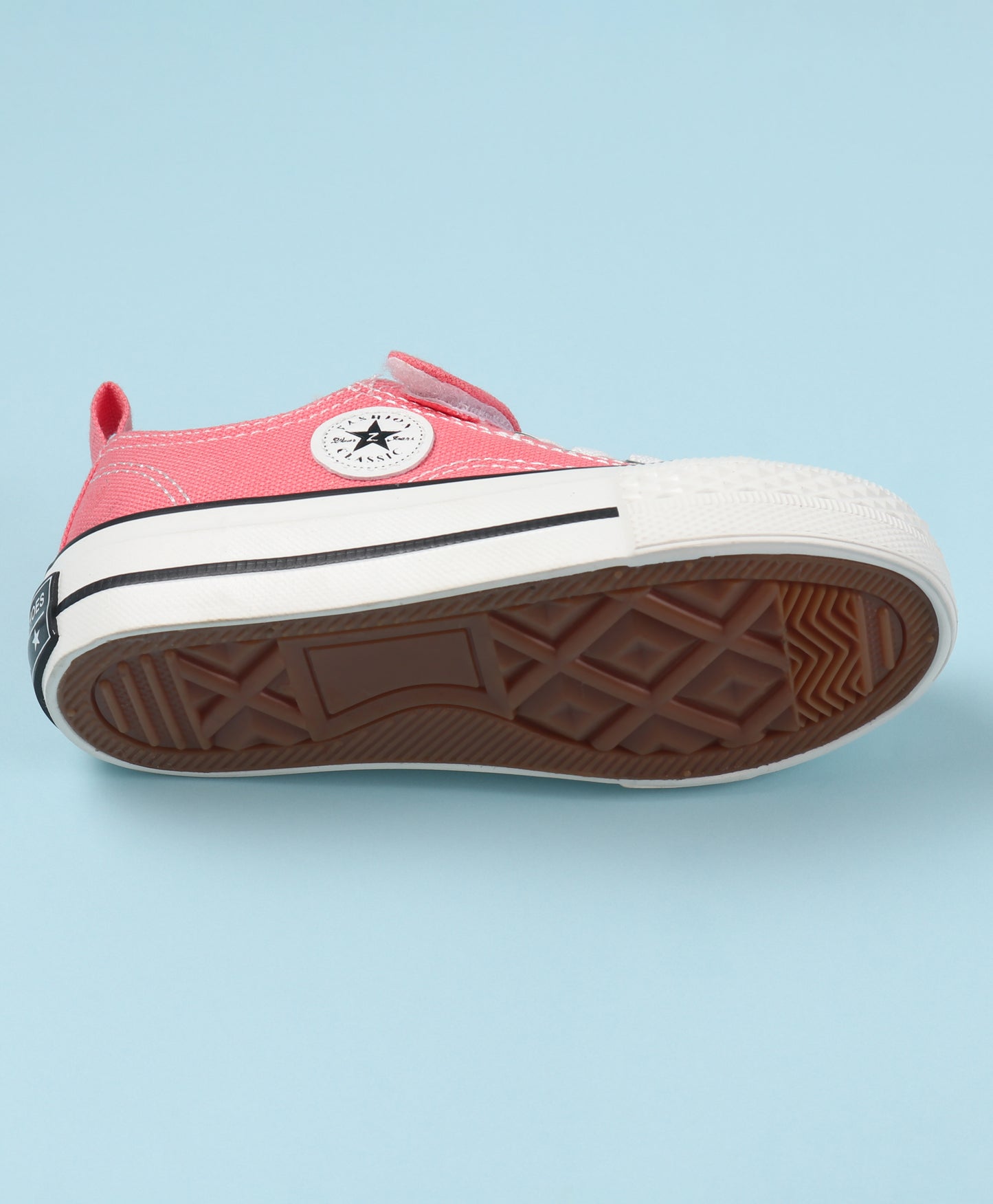 STAR PATCH VELCRO CLOSURE SNEAKERS - PINK
