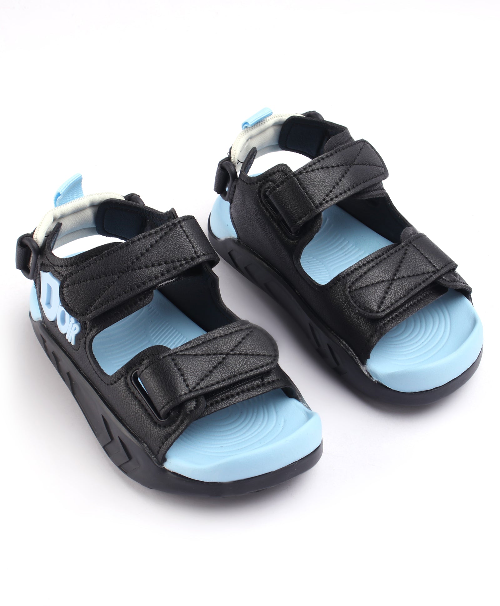 DOUBLE VELCRO CLOSURE SANDAL - BLUE