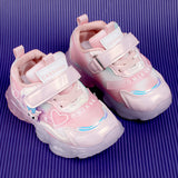 CARTOON APPLIQUE LED SHOES - PINK