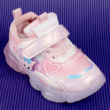 CARTOON APPLIQUE LED SHOES - PINK