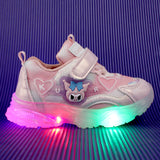 CARTOON APPLIQUE LED SHOES - PINK