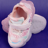 CARTOON APPLIQUE LED SHOES - PINK