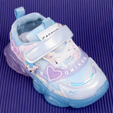 CARTOON APPLIQUE LED SHOES - BLUE