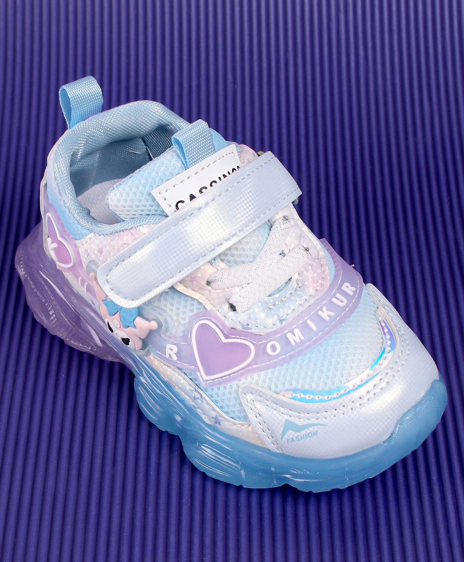 CARTOON APPLIQUE LED SHOES - BLUE