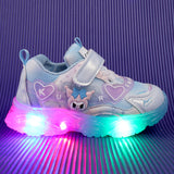 CARTOON APPLIQUE LED SHOES - BLUE