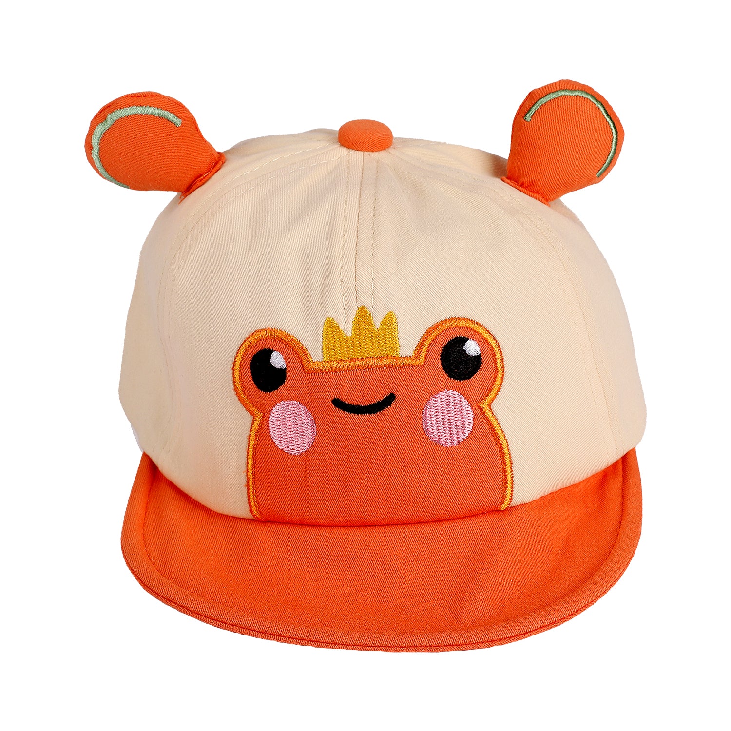 FROG FACE DESIGN CAP - ORANGE