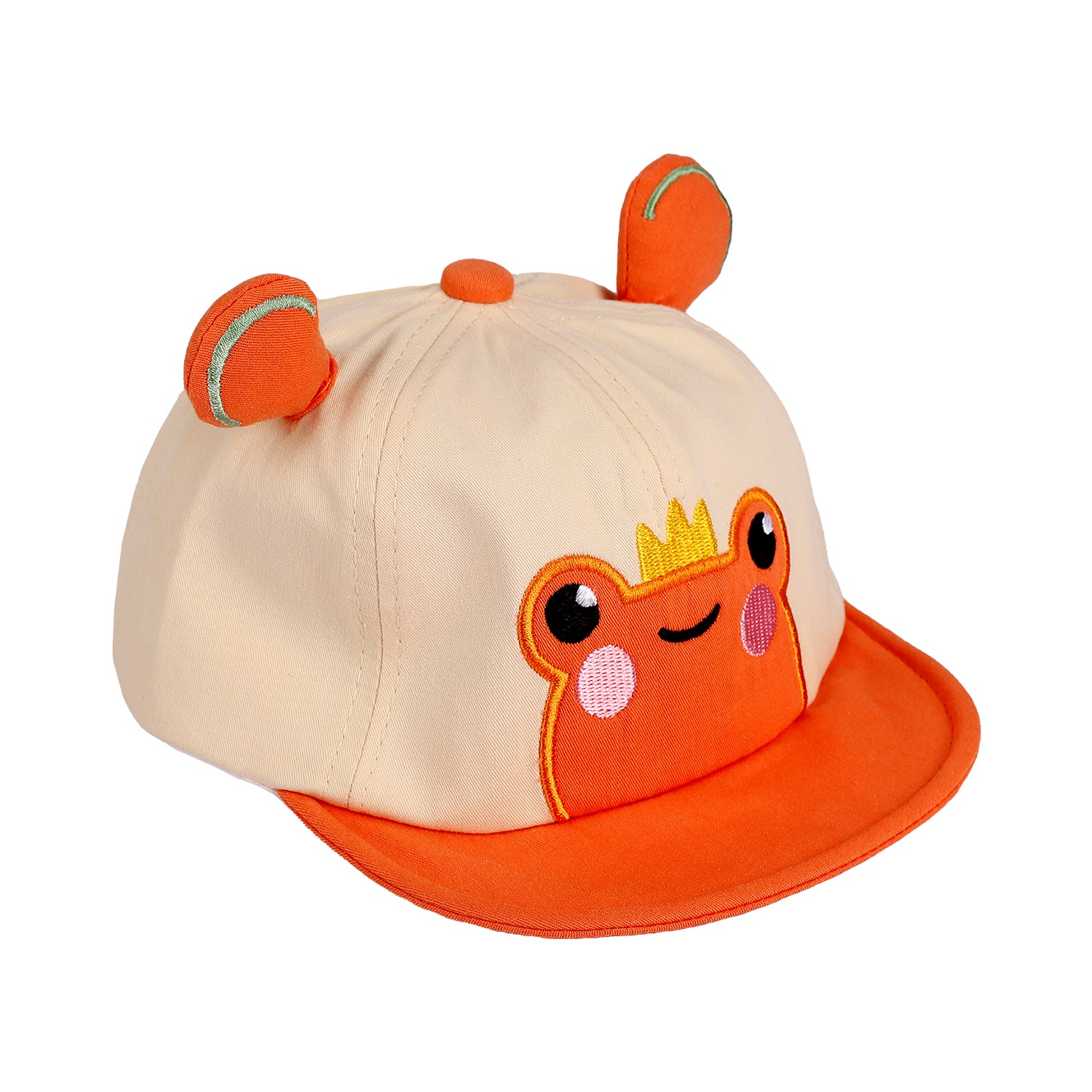 FROG FACE DESIGN CAP - ORANGE