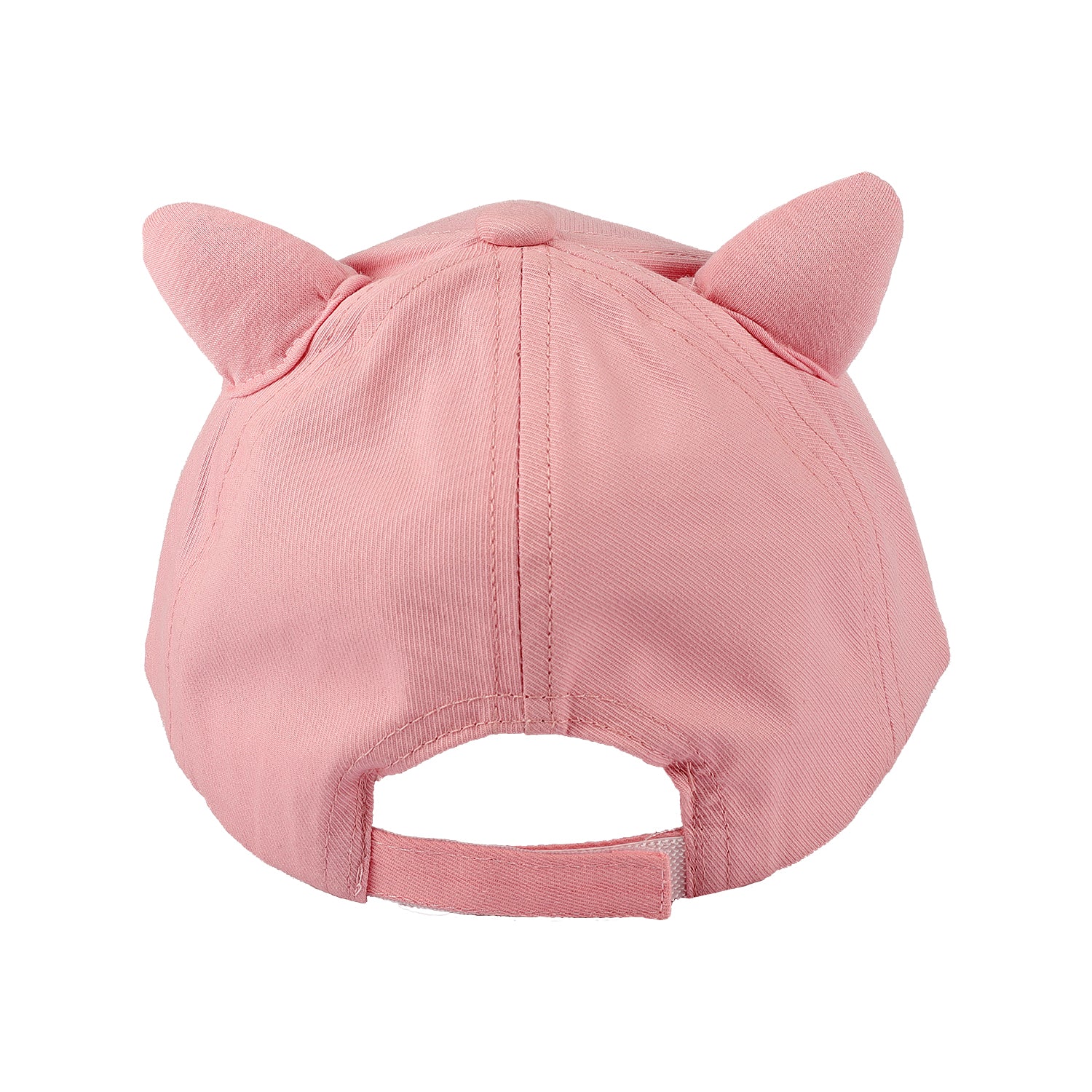 BEAR FACE APPLIQUE CAP - PINK