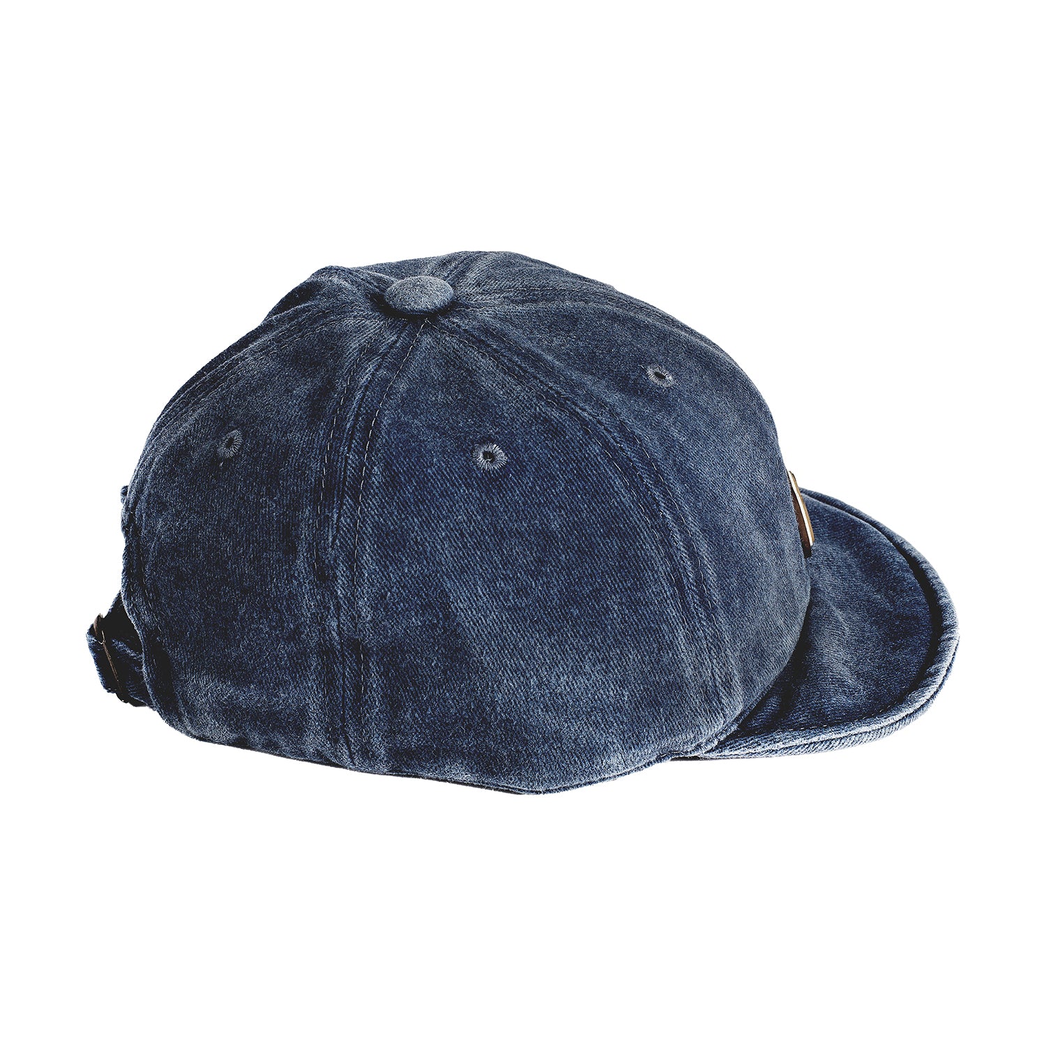 LETTER PATCH DENIM CAP -NAVY BLUE