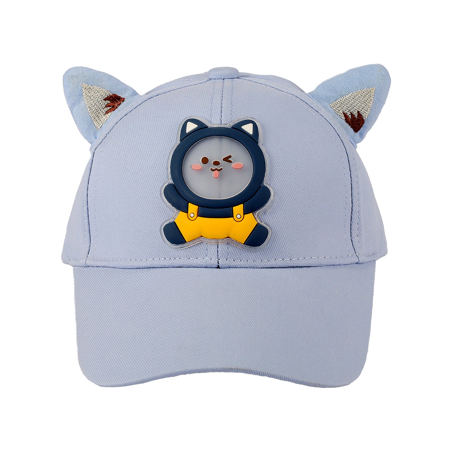 BEAR FACE APPLIQUE CAP - BLUE