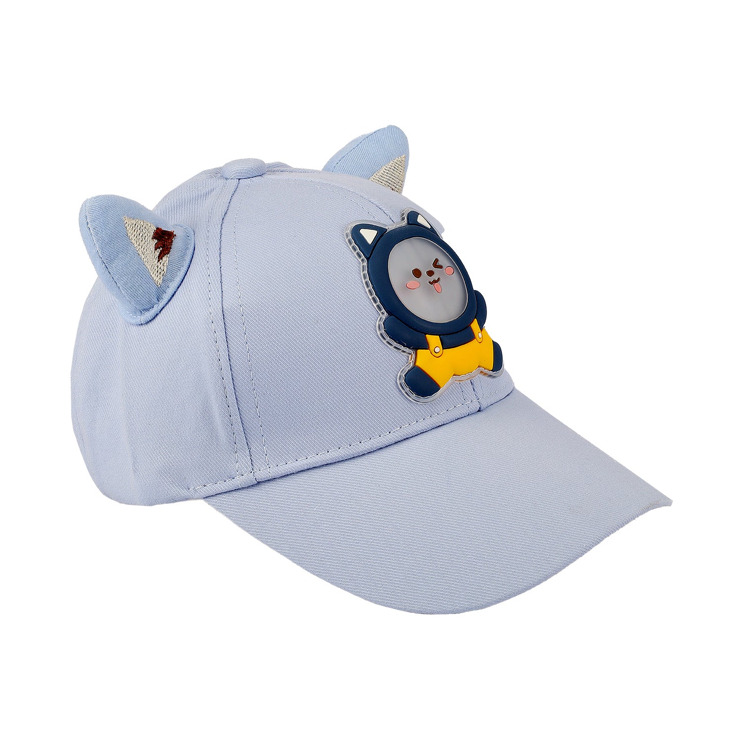 BEAR FACE APPLIQUE CAP - BLUE