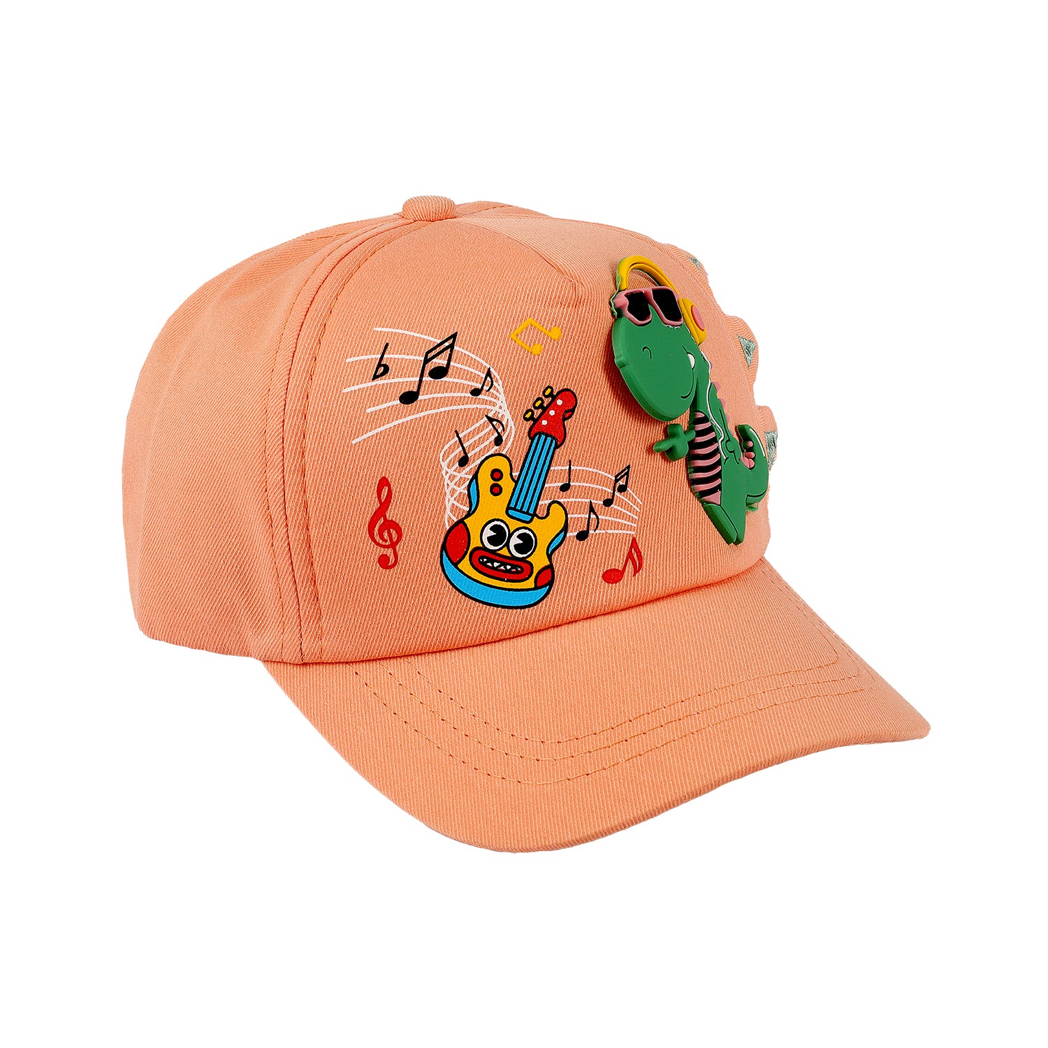 DINOSAUR PATCH APPLIQUE CAP - ORANGE