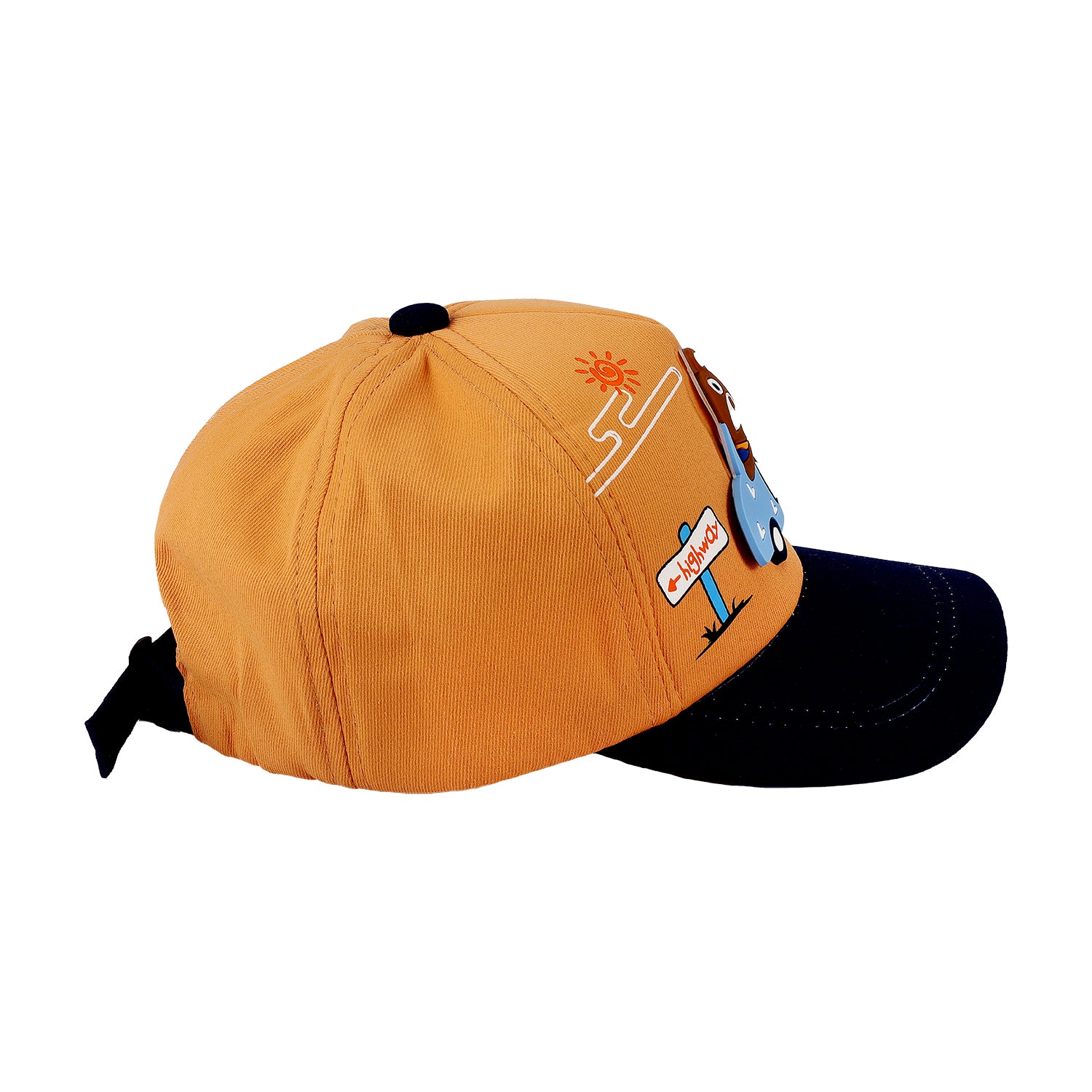 BEAR PATCH APPLIQUE CAP - ORANGE