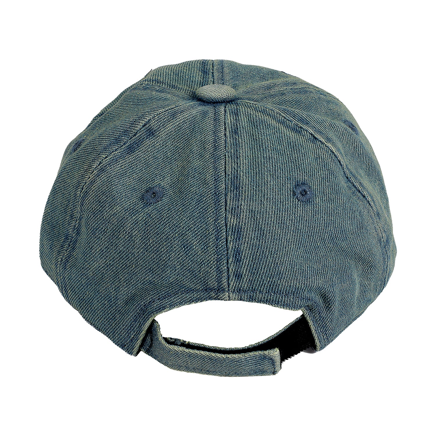 LETTER PRINTED DENIM CAP - BLUE