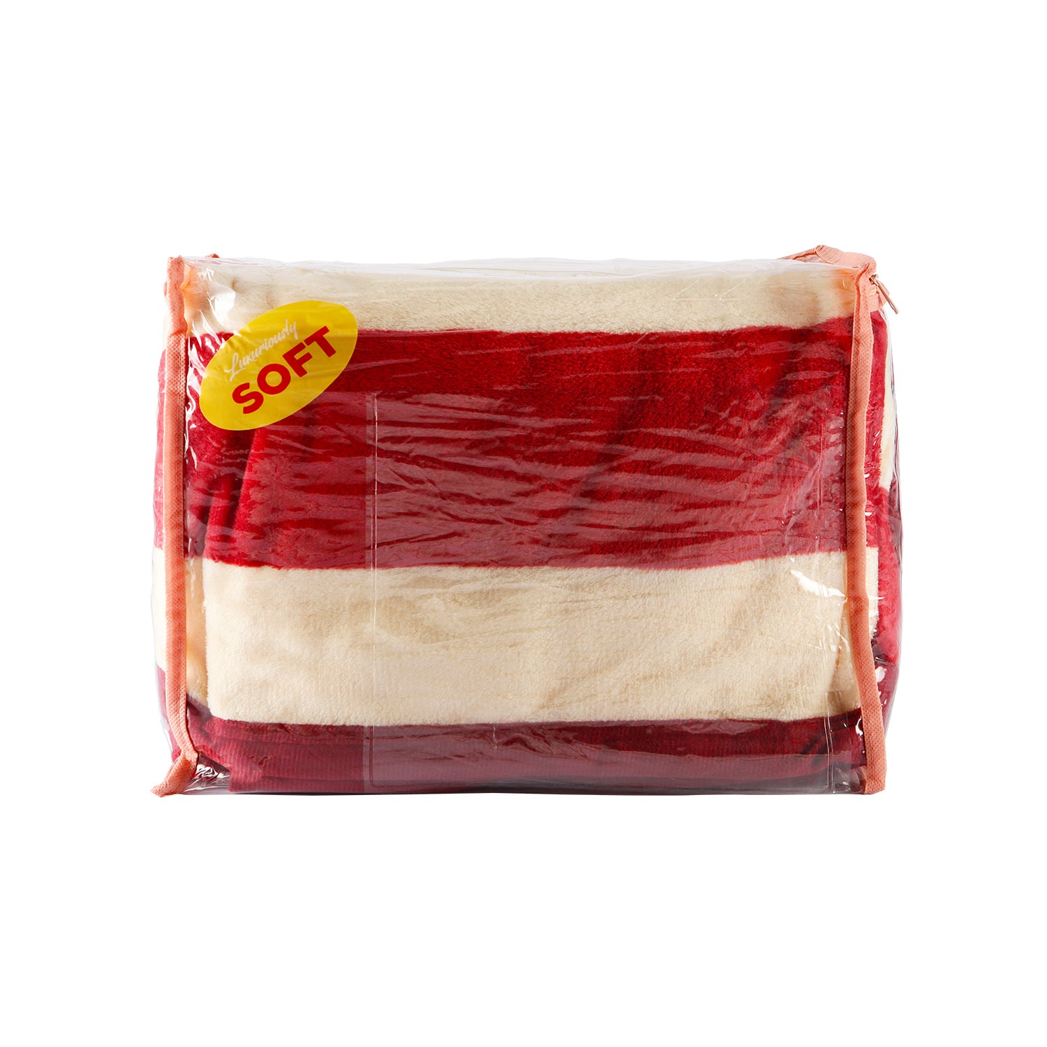 STRIPES DESIGN SINGLE BED BLANKET - RED