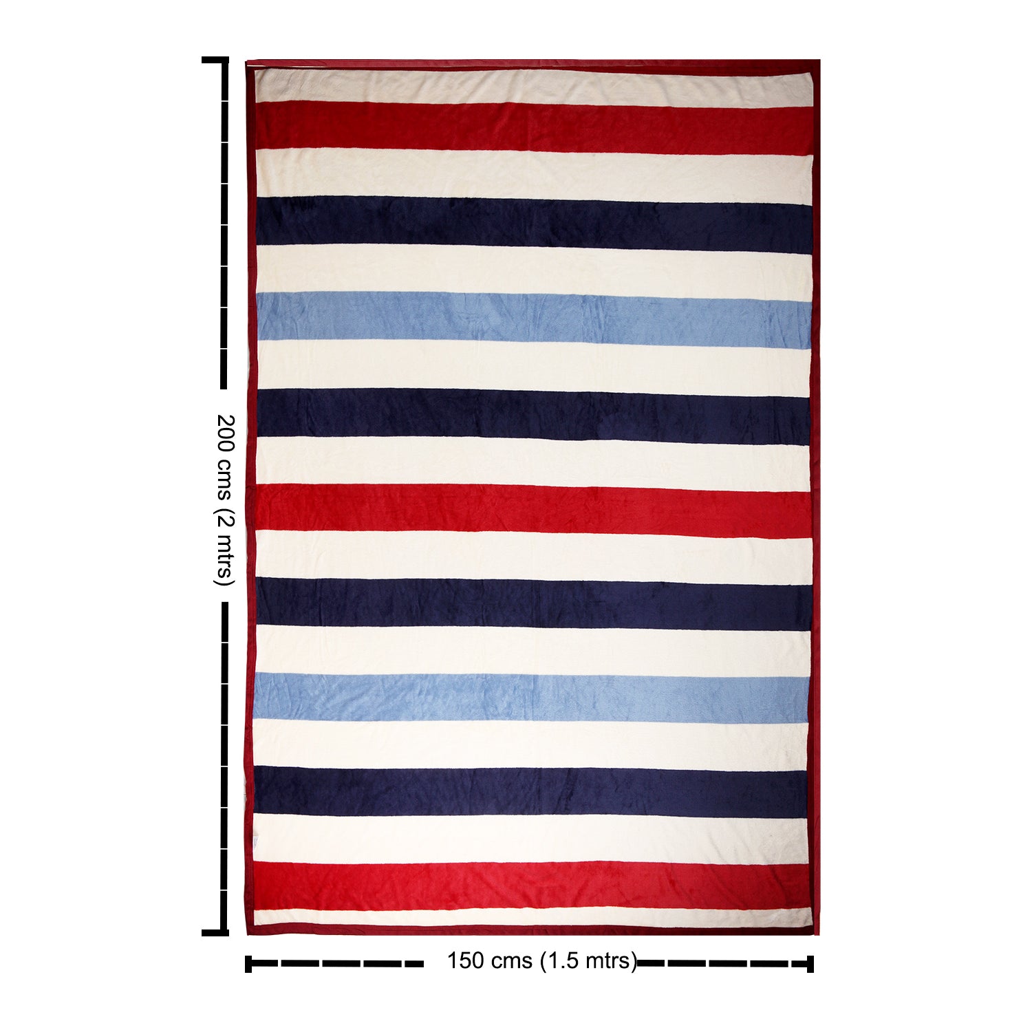 STRIPES DESIGN SINGLE BED BLANKET - RED