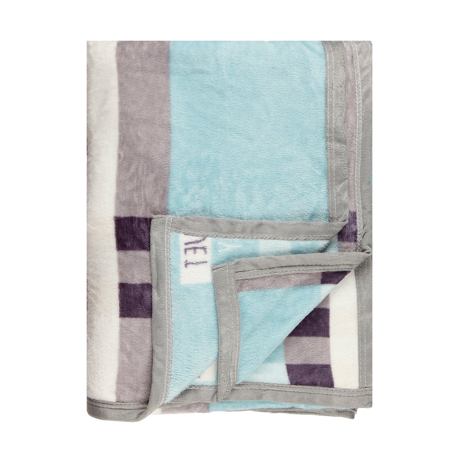 STRIPES DESIGN SINGLE BED BLANKET - BLUE