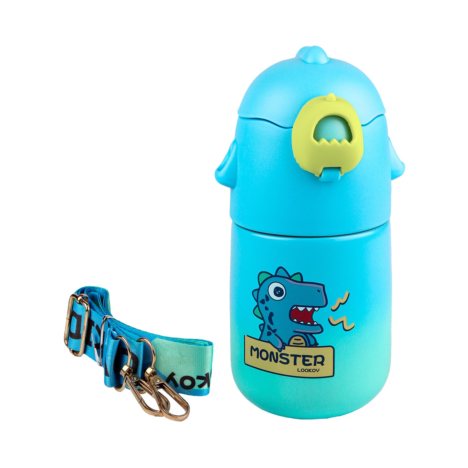 DINO PRINT SIPPER BOTTLE - BLUE