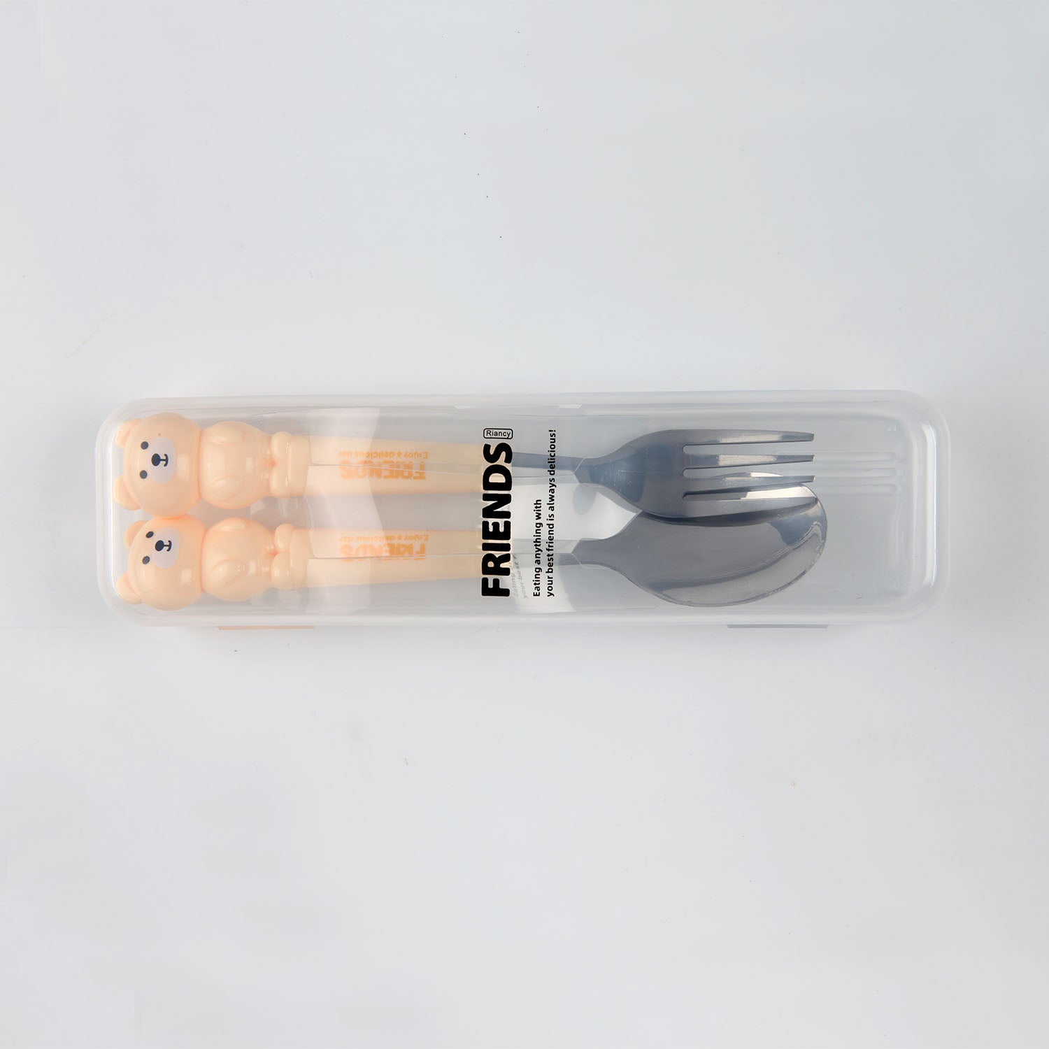 TEDDY DESIGN FORK & SPOON - YELLOW