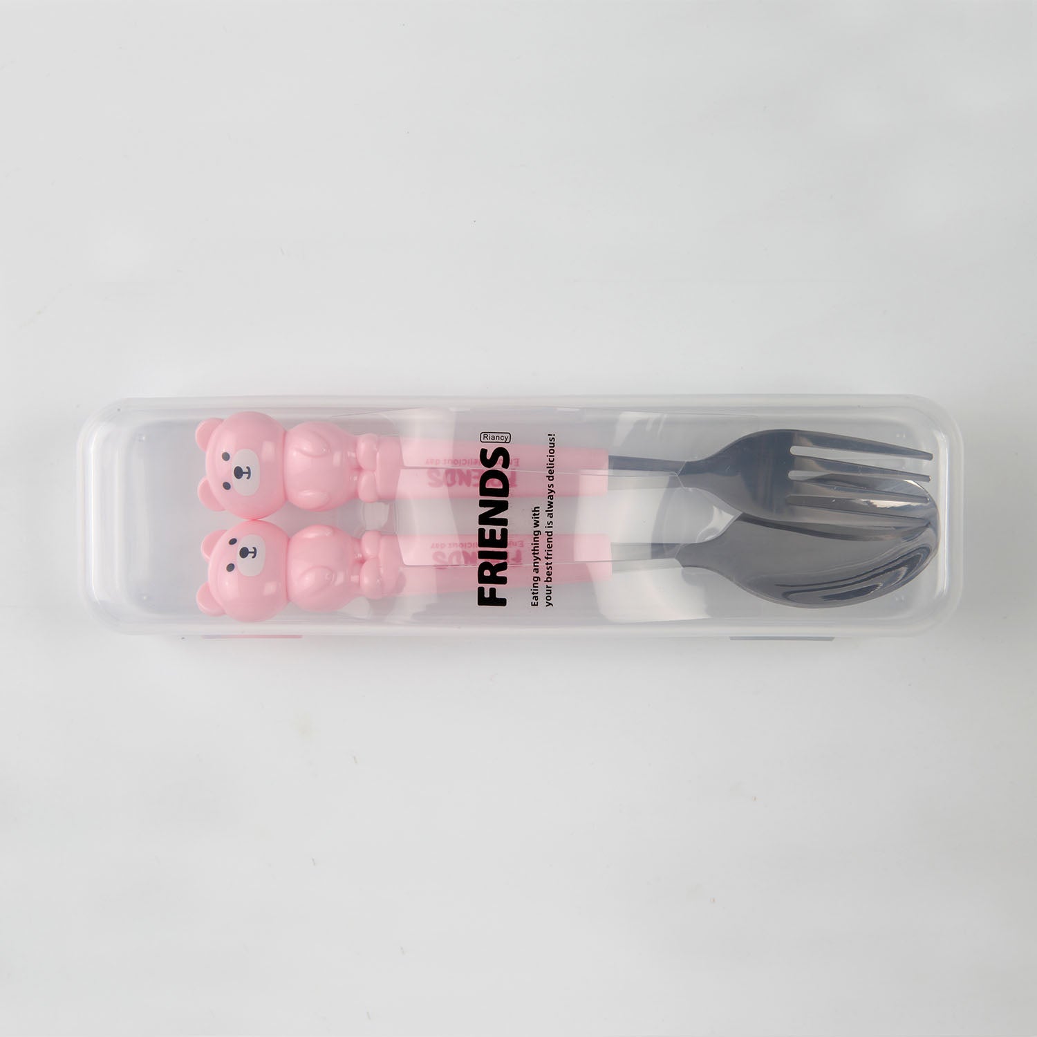 TADDY DESIGN FORK & SPOON - PINK