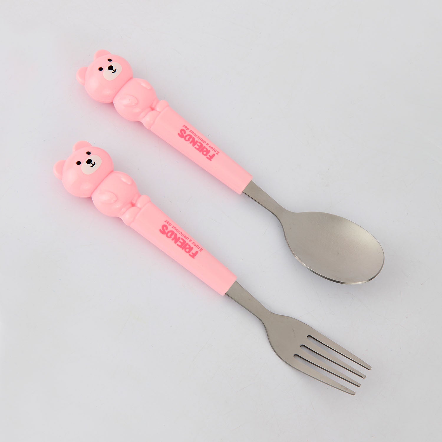 TADDY DESIGN FORK & SPOON - PINK