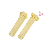 GIRLS' BOW KOREAN STYLE FREE SIZE LONG SOCKS