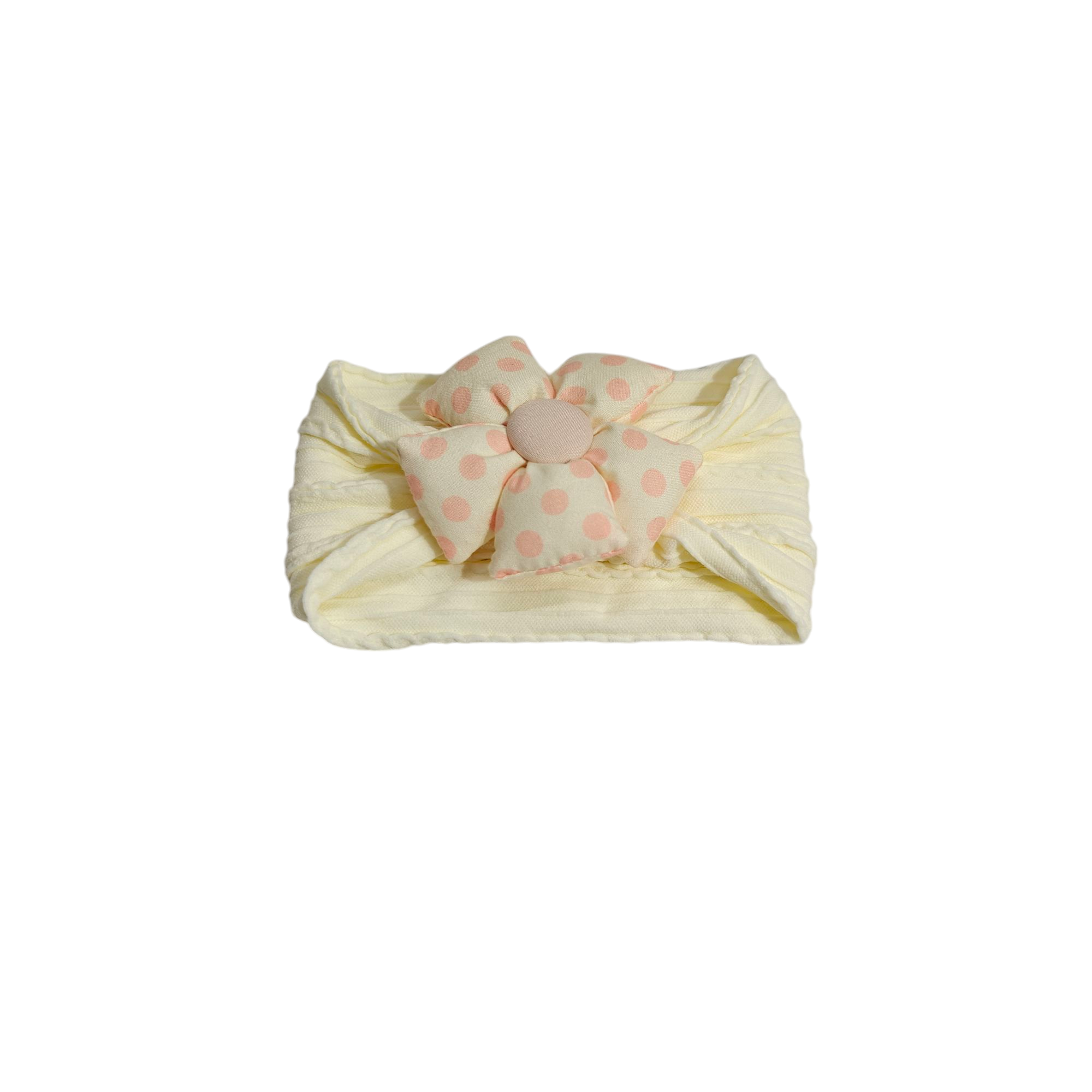 Polka Dots Printed Flower Applique Headband