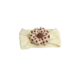 Polka Dots Printed Flower Applique Headband