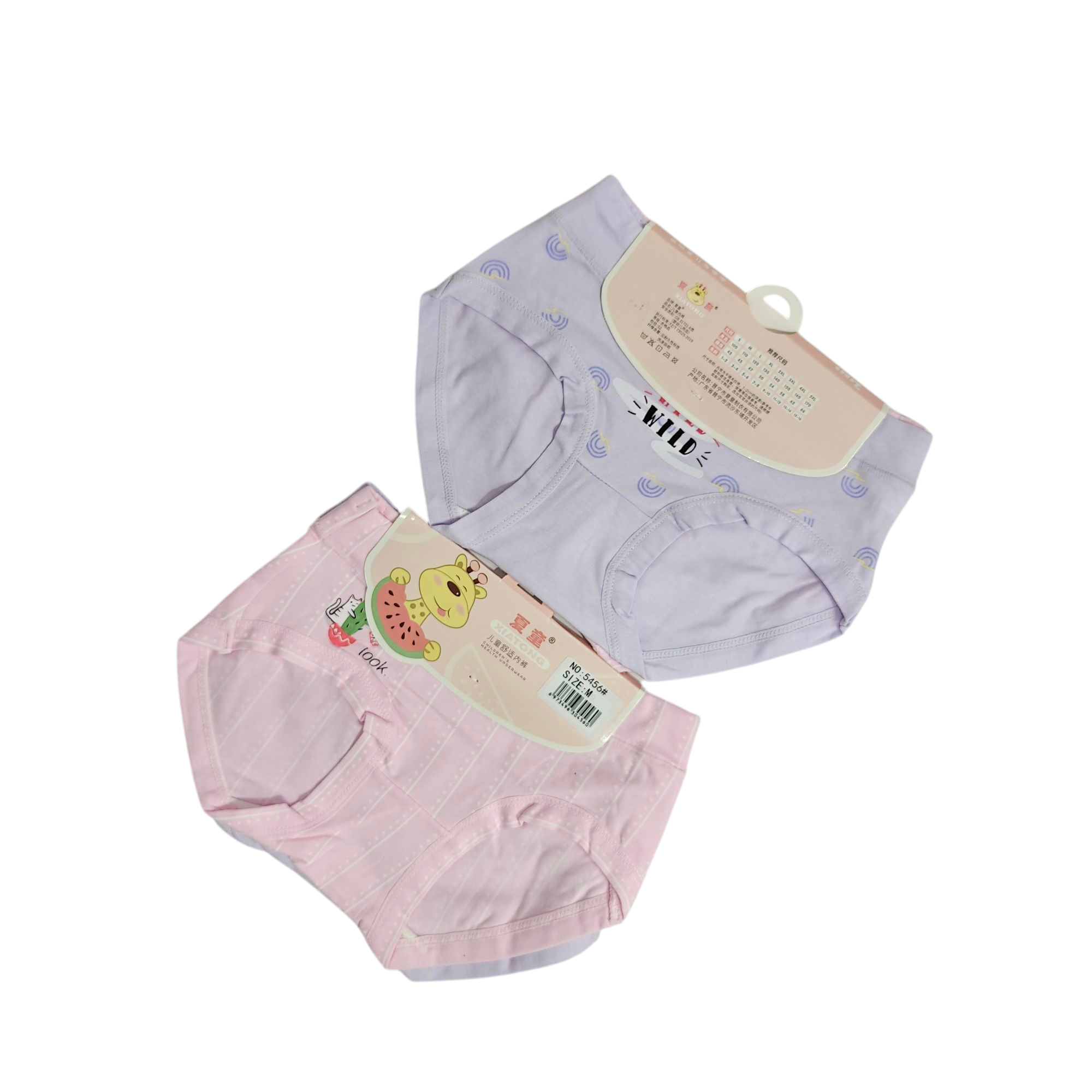 STRIPES PRINTED PACK OF 2 PANTIES - LIGHT PINK & PURPLE