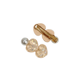 HEART SHAPE PEARL APPLIQUE HAIR PINS