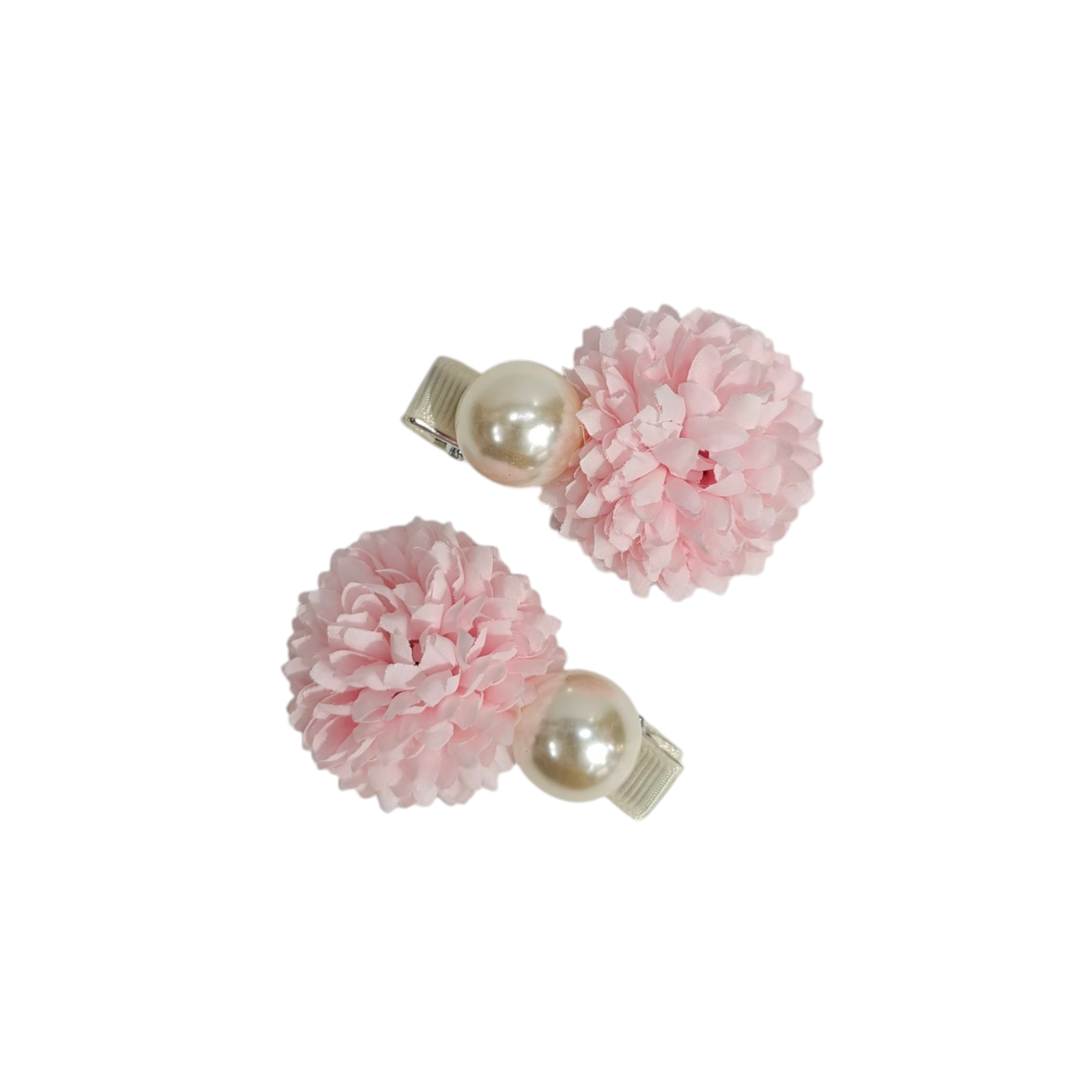 FLOWER & PEARL APPLIQUE HAIR PINS