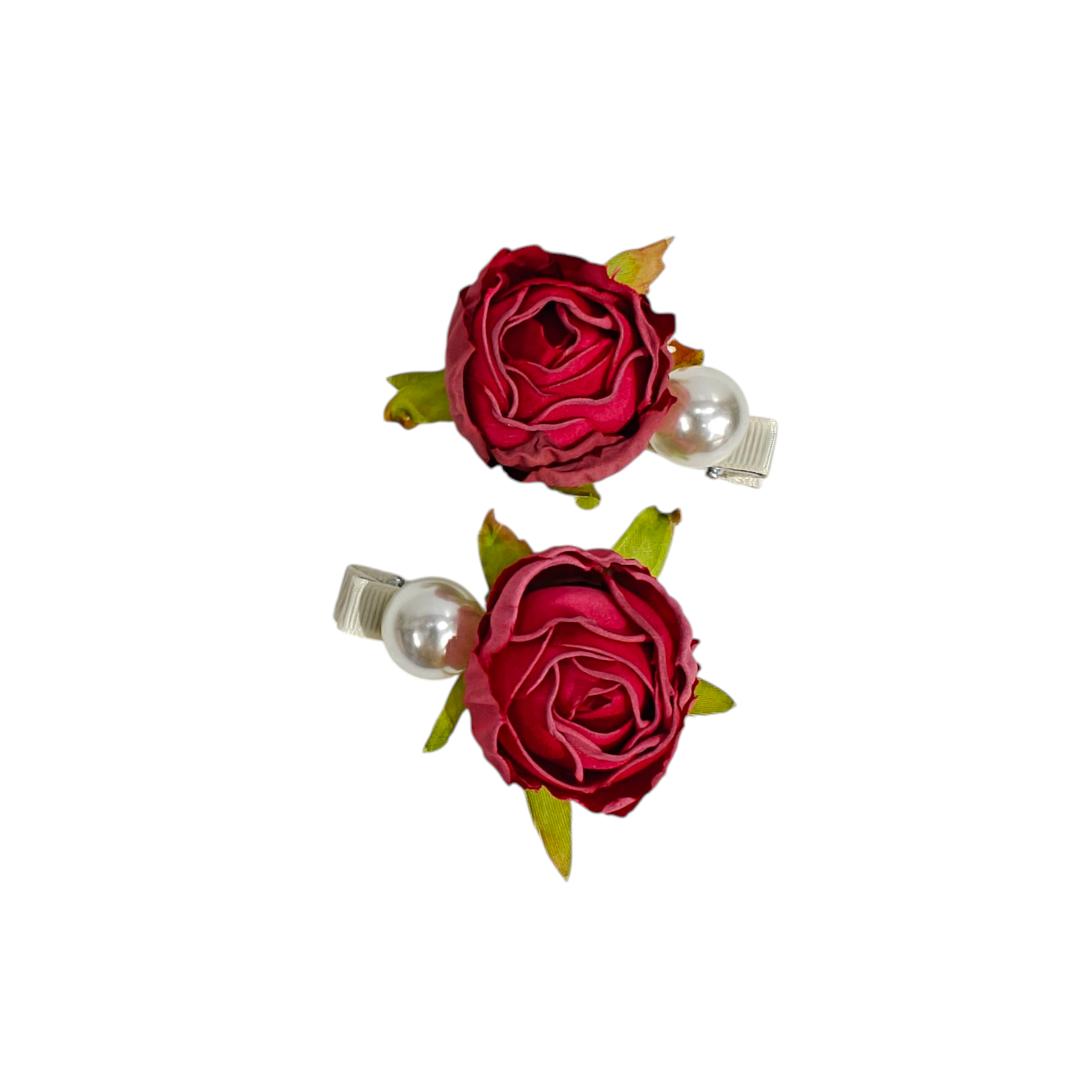 ROSE & PEARL APPLIQUE HAIR PINS