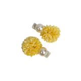 FLOWER & PEARL APPLIQUE HAIR PINS