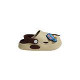 VEHICLE APPIQUE SANDAL STYLE CLOGS - BROWN