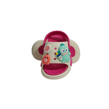 CARTOON APPIQUE SANDAL STYLE CLOGS - DARK PINK