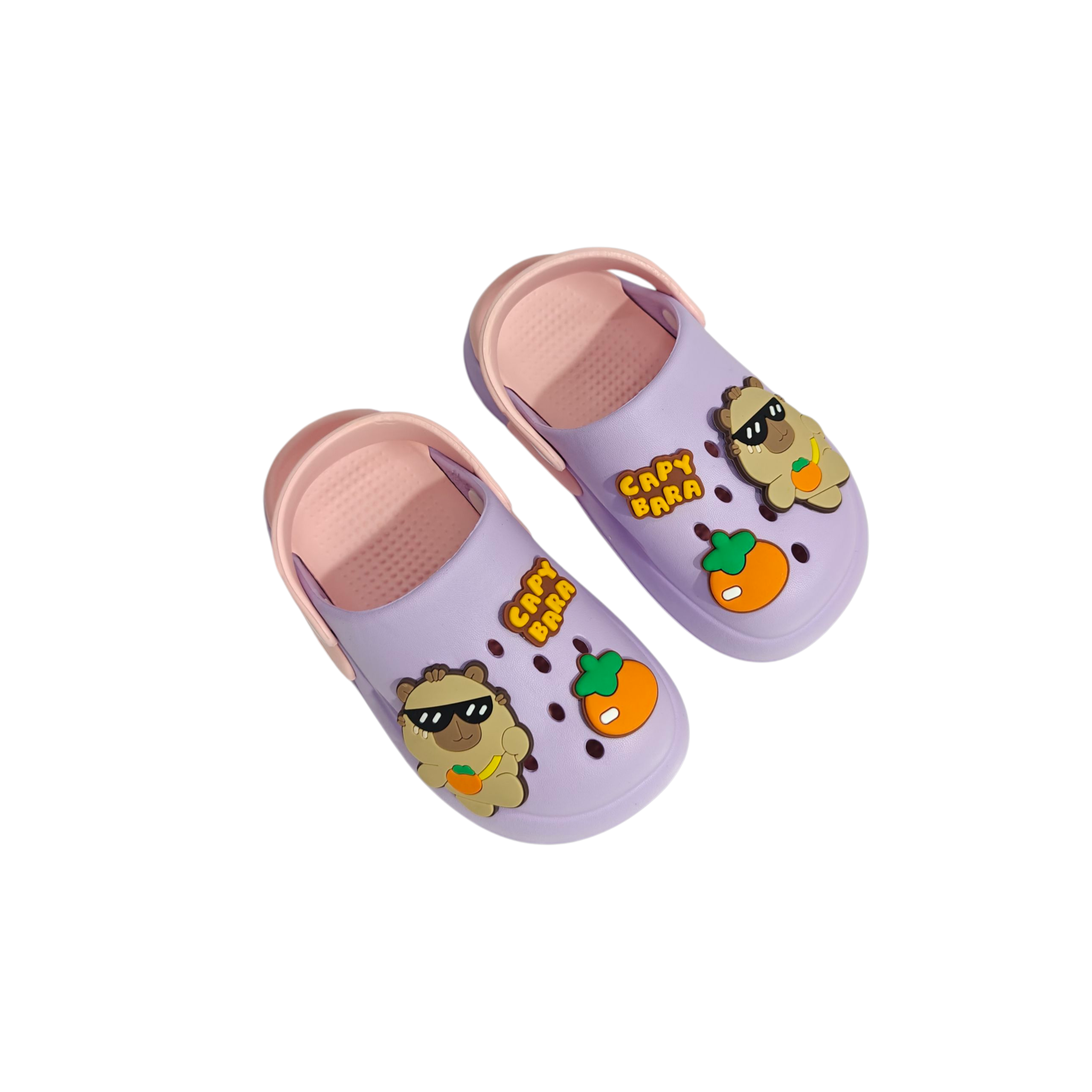 CAPY BARA AAPLIQUE CLOGS - PURPLE