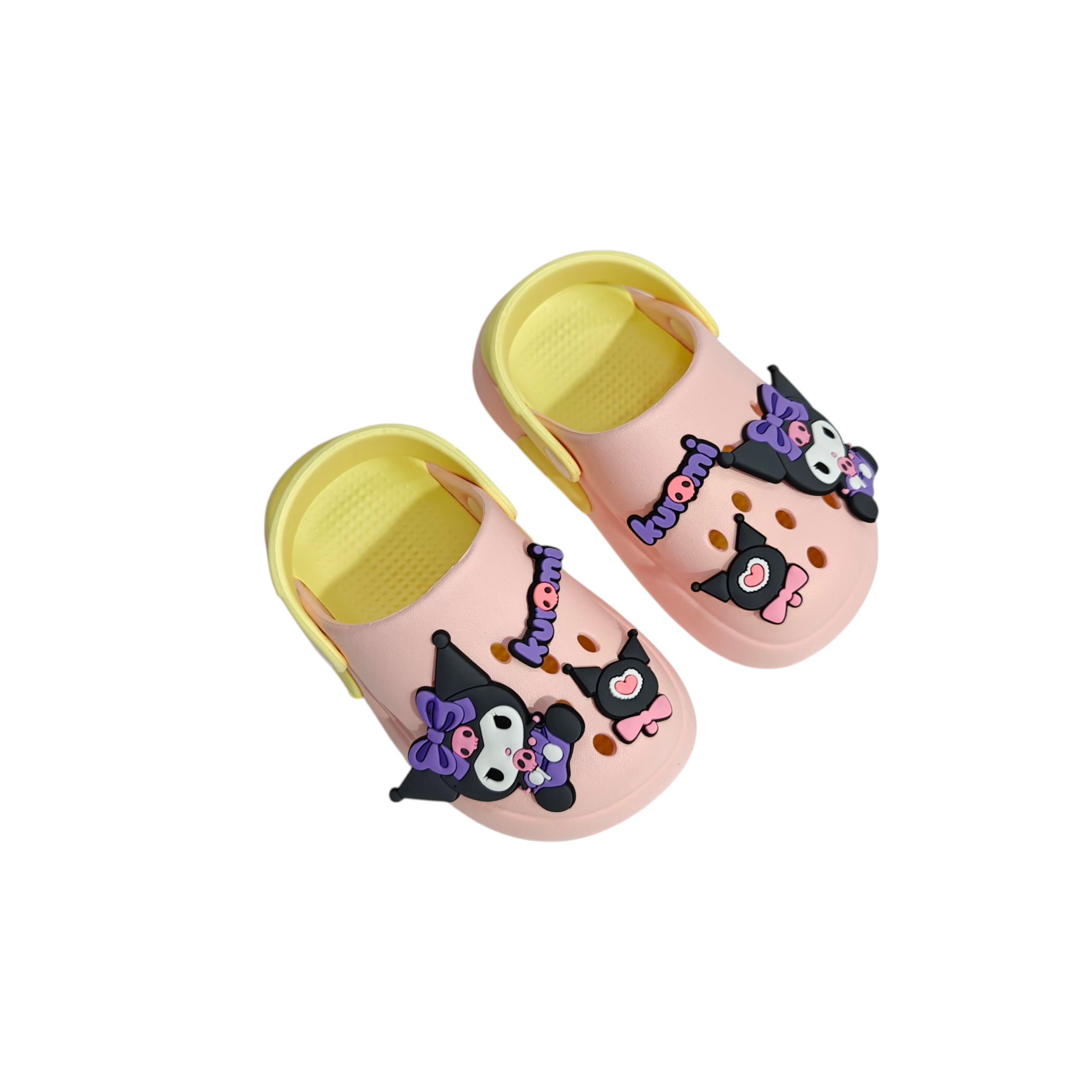KUROMI CHARM APPLIQUE CLOGS - LIGHT PINK