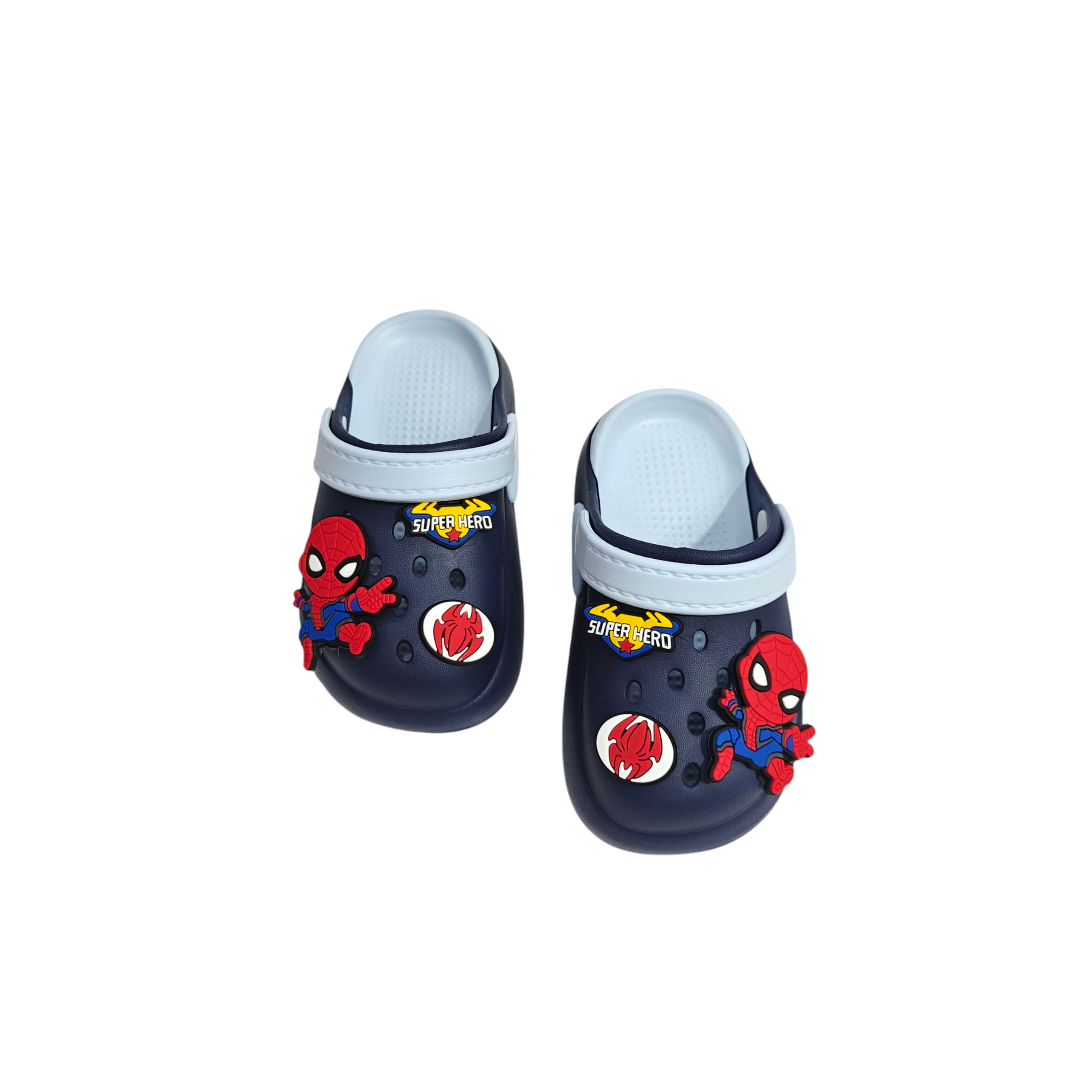 SPIDER PATCH AAPLIQUE CLOGS - NAVY