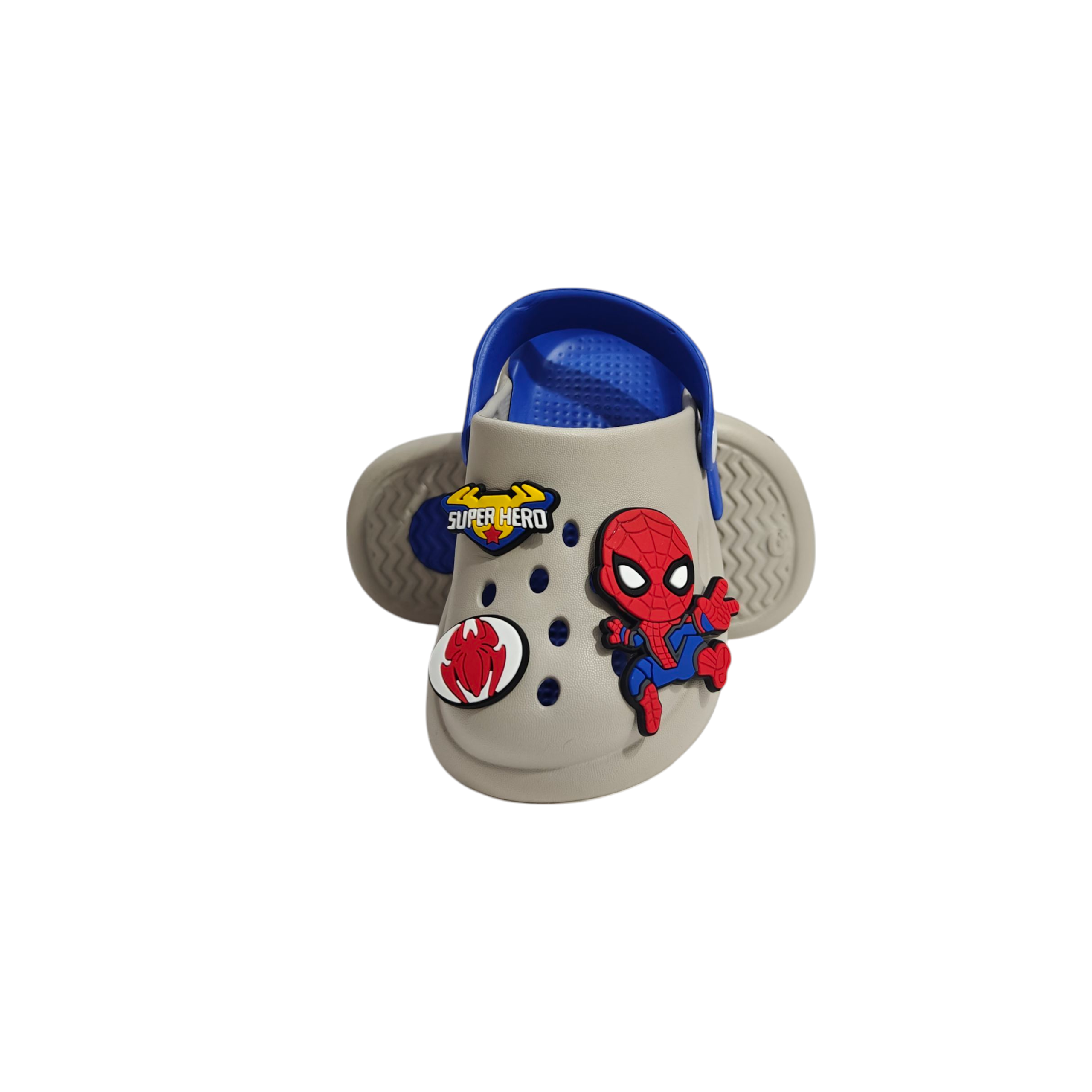 SPIDER PATCH AAPLIQUE CLOGS - GREY
