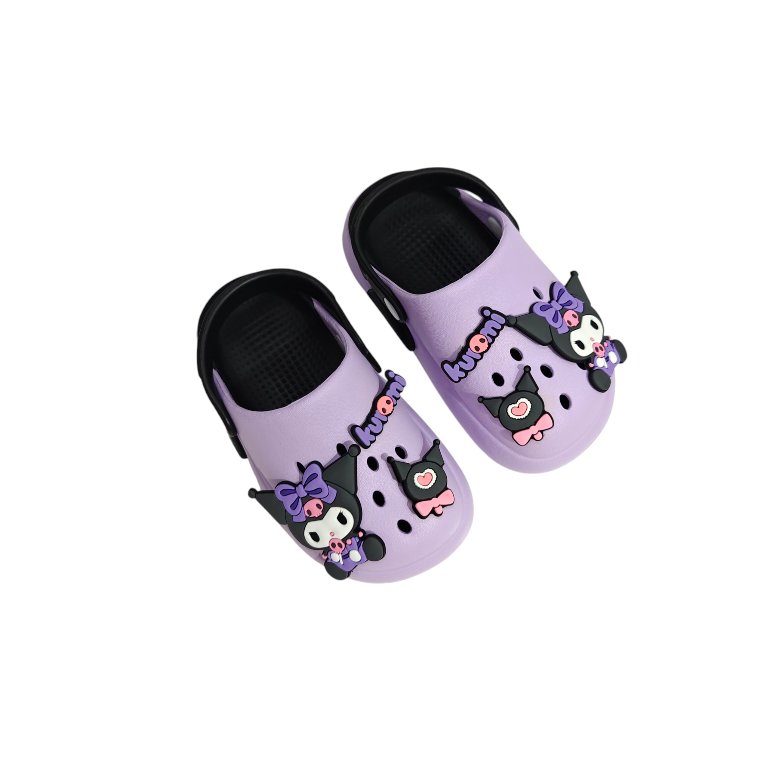 KUROMI CHARM APPLIQUE CLOGS - PURPLE