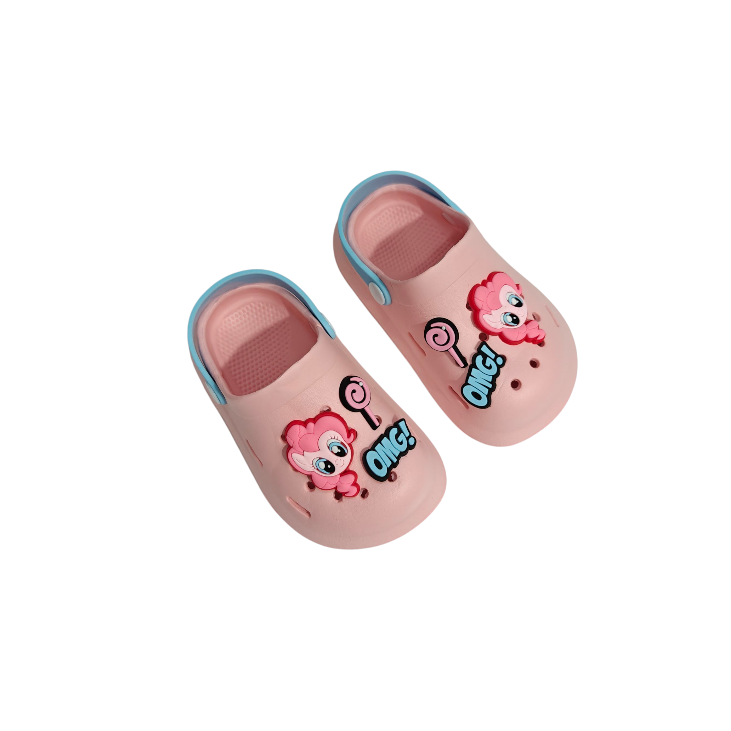 LITTLE PONY AAPLIQUE CLOGS - LIGHT PINK