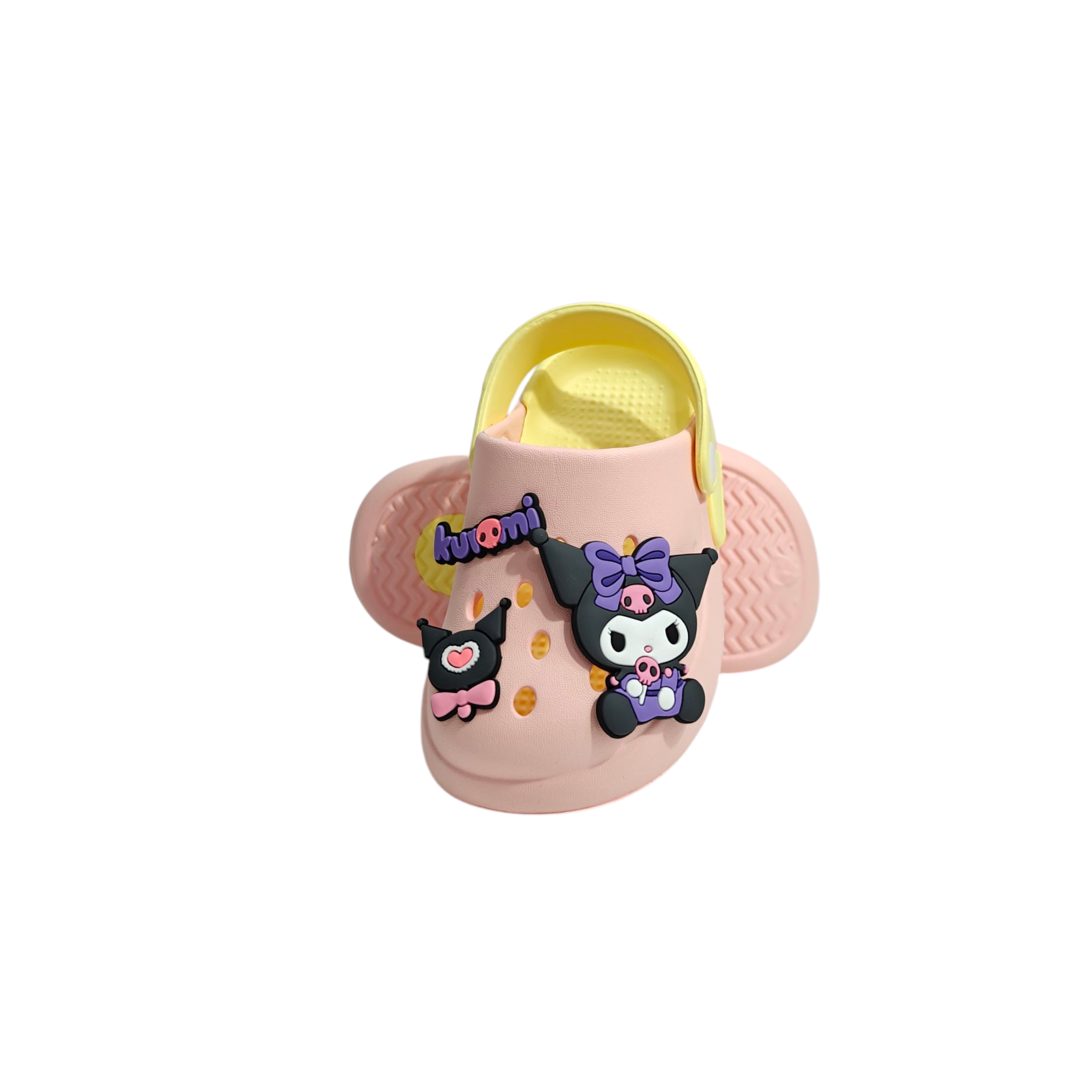 KUROMI CHARM APPLIQUE CLOGS - LIGHT PINK