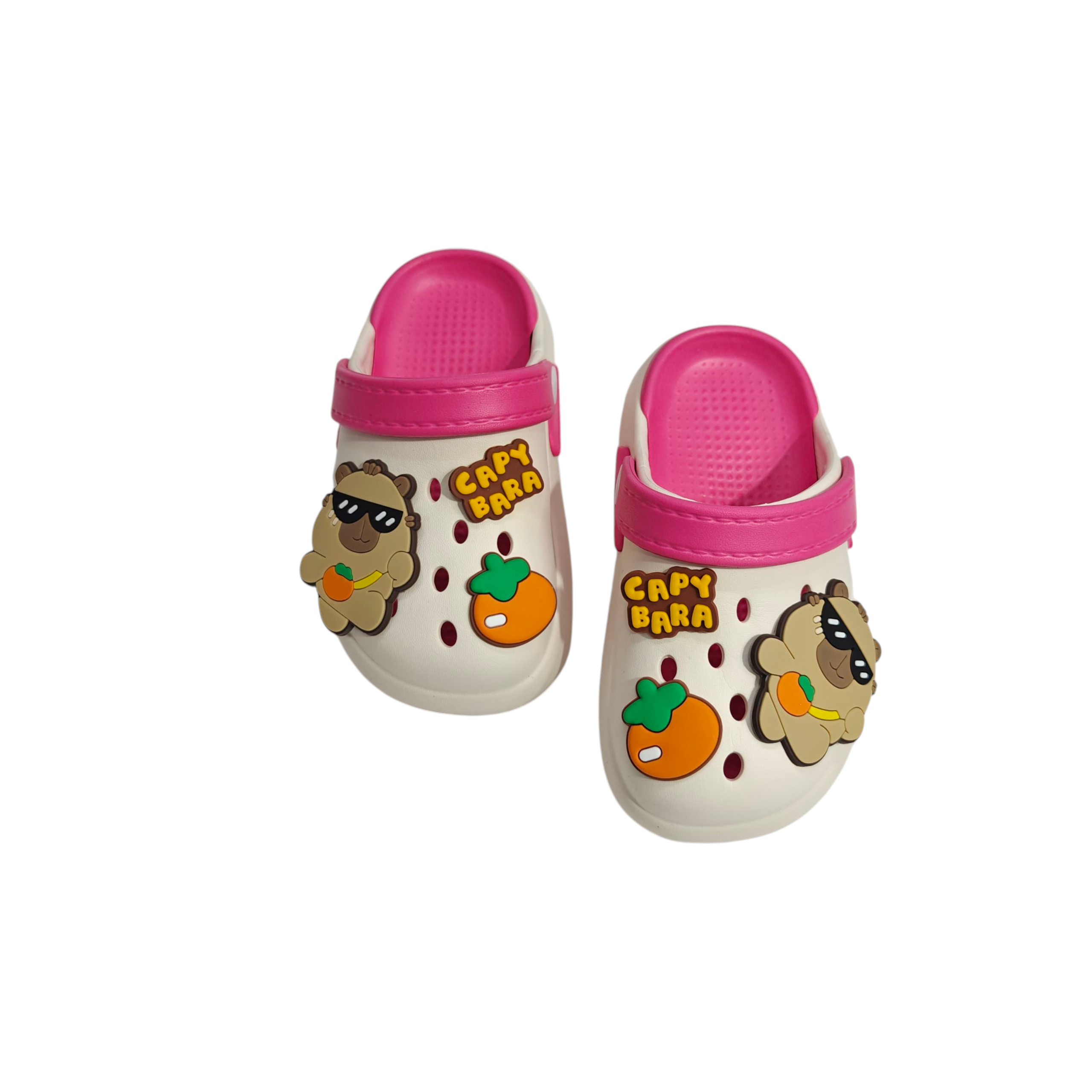 CAPY BARA AAPLIQUE CLOGS - WHITE