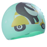HIPPO PRINT SUPER SOFT SILICONE SWIMMING CAP - GREEN