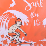 WAVE PRINT SUPER SOFT SILICONE SWIMMING CAP - ORANGE